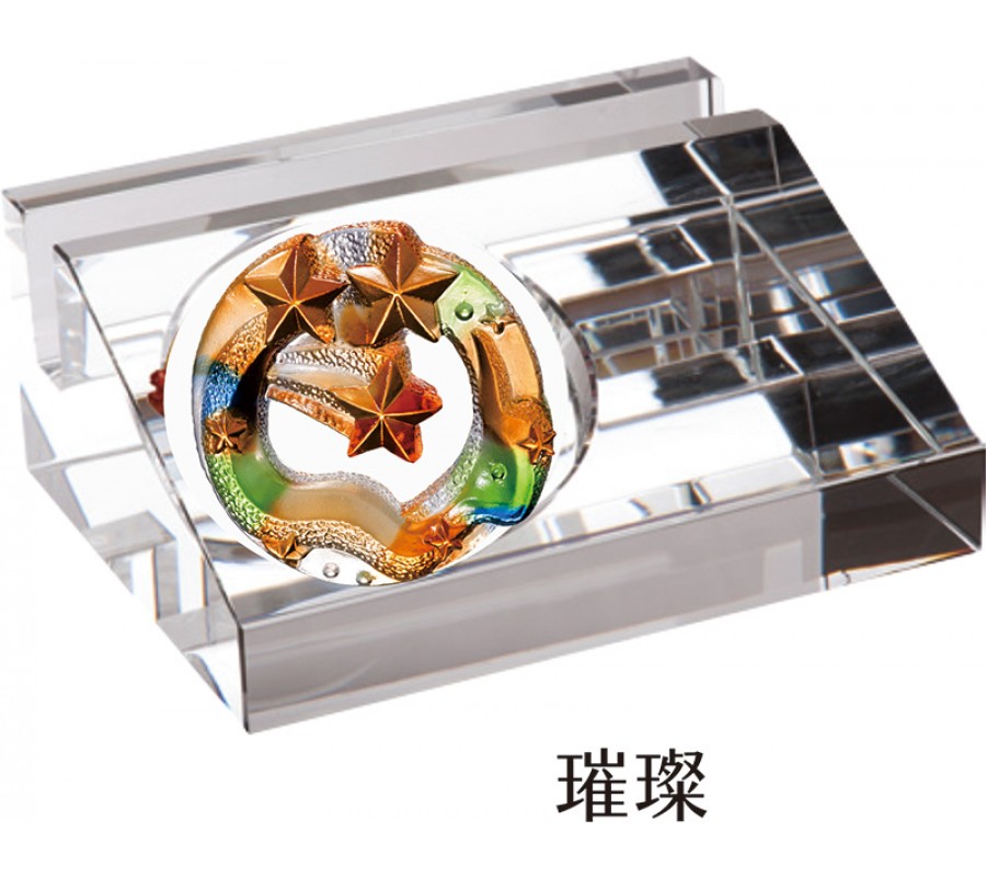 WS-01133脫臘琉璃頭水晶琉璃名片座